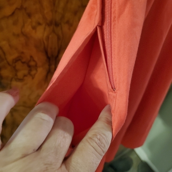 Vince Camuto Fit & Flare Coral Dress with Pockets - Picture 6 of 8